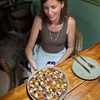 Gluten and yeast free veg special pizza at Lumuma in Varkala