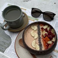 Mango miracle smoothie bowl   at Lumuma in Varkala