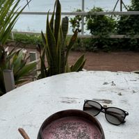 Berry smoothie bowl (customised: fruits and nuts removed)   at Lumuma in Varkala