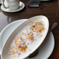 Che Bi - Sticky rice and pumpkin fritters candied with coconut cream and sesame.  at Chay Viet in Berlin