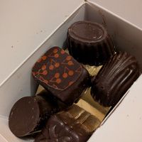 Small box of chocs €10.50 at Chocolatier Van Oost  in Bruges