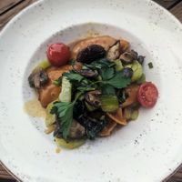 Süßkartoffel-Kimchi-Ravioli at Ludwig im Museum in Cologne