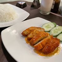 Vegan pork (20,000 VND) with white rice (10,000 VND)  at Tiệm chay Veggie Saigon - Vegan Kitchen in Ho Chi Minh City
