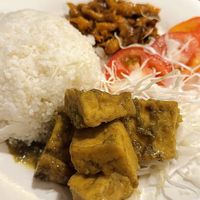 Rice combo with tofu & mushroom (35k VND)  at Tiệm chay Veggie Saigon - Vegan Kitchen in Ho Chi Minh City