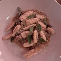 Handmade pasta with chickpea & aubergine sauce at HAPPA Restaurant in Berlin