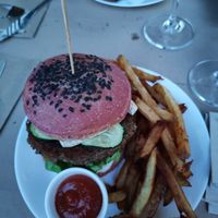 Veggie burger at Organic Lovers Torino in Turin