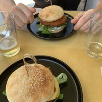 Crispy burger and cheese burger   at Organic Lovers Torino in Turin