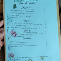 Menu del giorno at Organic Lovers Torino in Turin