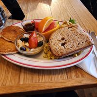Vegan brunch plate at The Laundromat Cafe in Reykjavik
