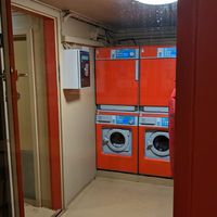 4 washer dryer pairs downstairs at The Laundromat Cafe in Reykjavik