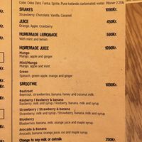 Lunch/Dinner menu as of 10/17 at The Laundromat Cafe in Reykjavik