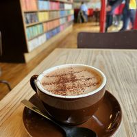Hot chocolate with oat milk at The Laundromat Cafe in Reykjavik