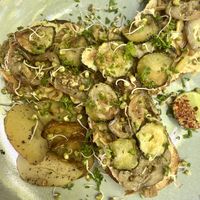 Hummus toast (a must try)  at Squeeze Me in Mirissa