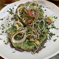 Avo toast (on roti)   at Squeeze Me in Mirissa