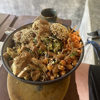 Protein bowl (with additional falafel)   at Squeeze Me in Mirissa