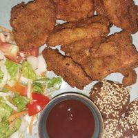 Jackfruit "fish" at Squeeze Me in Mirissa