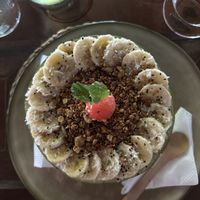 Banana chocolate smoothie bowl   at Squeeze Me in Mirissa