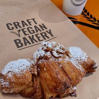 Croissant with almond filling at Craft Vegan Bakery Palermo in Buenos Aires