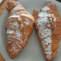 2 almond croissants at Craft Vegan Bakery Palermo in Buenos Aires