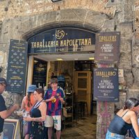 Outside at Taralleria Napoletana in Naples