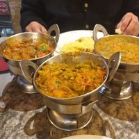 3 veg dishes all large at Welcome India in Alicante