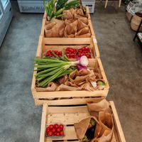 Self-service vegetable basket at The Good Place in Montpellier