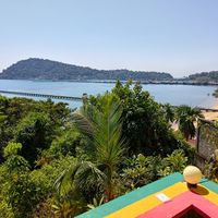 View on the piers at Rasta View in Koh Chang