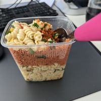 Salad. You have to ask which ones are vegan. This was 4.50€ at Die Vitamin Oase in Cologne