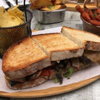 Vegana sandwich with sweet potato  at The Old Pharmacy in Ponta Do Sol