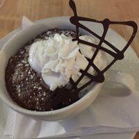 mocha chocolate sponge in a cup at Sky Apple Cafe in Newcastle Upon Tyne