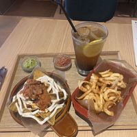 Nachos with a side of fries and craft cola  at Dosco Coffee ドスココーヒー in Hiroshima