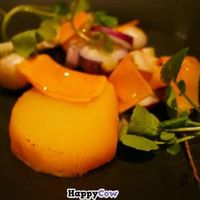 Fermented pumpkin salad with radish at Ethos in Hobart