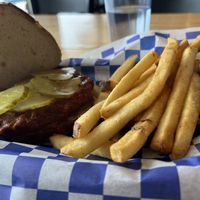 Nashville hot chicken sandwich   at Stone Hound Brewing Company in Williamsburg