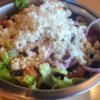Bunker Hill salad topped with Vegan feta at Stone Hound Brewing Company in Williamsburg