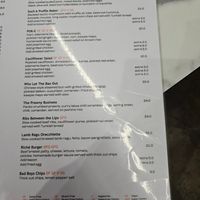Menu at Riché  in Richmond