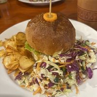 Mushroom burger   at The Jackfruit Vegan Cafe in Dikwella