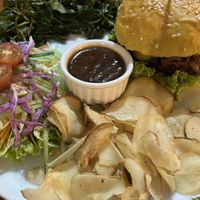 Jackfruit burger  at The Jackfruit Vegan Cafe in Dikwella