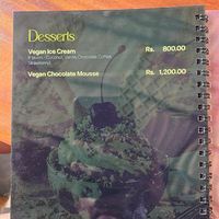 Menu at The Jackfruit Vegan Cafe in Dikwella