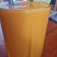 Mange juice! Really nice at The Jackfruit Vegan Cafe in Dikwella