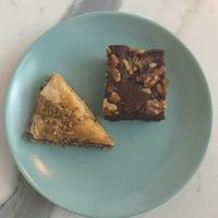 Vegan brownie and vegan baklava  at La Isla in San Juan