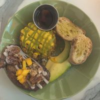 Vegan sampler with french toast   at La Isla in San Juan