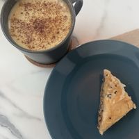 Golden latte and baklava  at La Isla in San Juan