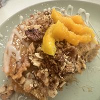 Sweet potato pancakes (already ate some)  at La Isla in San Juan