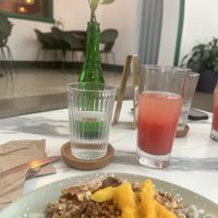 Watermelon/lemon Tisane (has basil and ginger)   at La Isla in San Juan