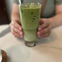 Iced matcha lattee  at La Isla in San Juan
