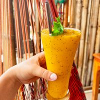 Mango passionfruit smoothie  at Lazy Bird in Koh Lanta