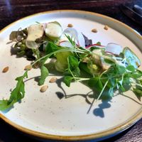 Vegan starter (asparagus) at Shelter in Helsinki