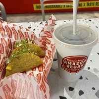 Tacos and root beer (the tacos were quite a small portion  at Rightside Fast Food - Mont Kiara in Kuala Lumpur