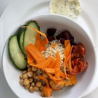 Buddha bowl  at Birchwood Coffee Kǫ̀ in Yellowknife