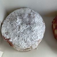 Ski Accident (jelly-filling with powdered sugar )  at Hypnotic Donuts in Dallas